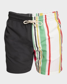 Мужские асимметричные шорты для плавания в полоску из коллаборации с Paula&apos;s Ibiza Loewe
