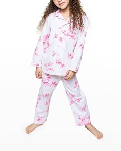 Детский пижамный комплект из двух предметов с цветочным принтом English Rose, размер 6M-14 Petite Plume