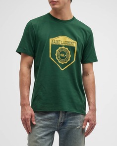 Мужская университетская футболка с круглым вырезом Saint Laurent