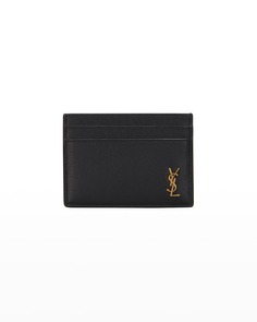 Маленькая кожаная визитница с монограммой YSL Saint Laurent