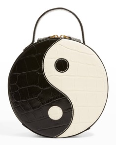 Круглая сумка через плечо Yin Yang Moc-Croc Staud