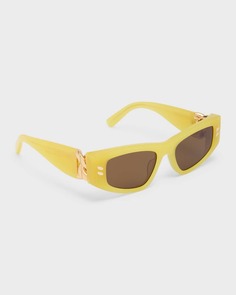 Солнцезащитные очки «кошачий глаз» из ацетата с цепочкой Stella McCartney