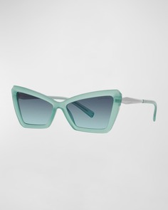Солнцезащитные очки «кошачий глаз» из ацетата с градиентом Tiffany &amp; Co