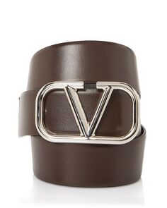 Мужской кожаный ремень с пряжкой с логотипом Valentino Garavani