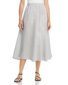 Юбка миди из сирсакера Eileen Fisher Petites