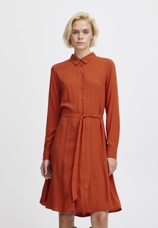 Платье-рубашка ICHI, оранжевый