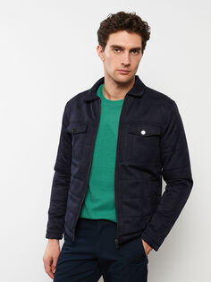 Мужское надувное пальто со стандартным воротником рубашки LCW Eco