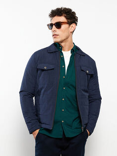 Мужское надувное пальто со стандартным воротником рубашки LCW Eco