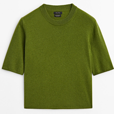 Свитер Massimo Dutti Wool And Cashmere Blend Knit, зеленый