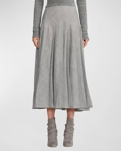 Плиссированная шерстяная макси-юбка Harleigh Ralph Lauren Collection