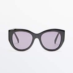 Солнцезащитные очки Massimo Dutti Oversize Round, черный