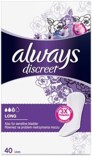 Always Discreet Long ежедневные прокладки, 40 шт.