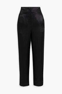Зауженные брюки Bianca из атласного твила ENVELOPE1976, черный