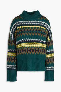 Шерстяной свитер Willow Fair Isle RAG &amp; BONE, изумрудный