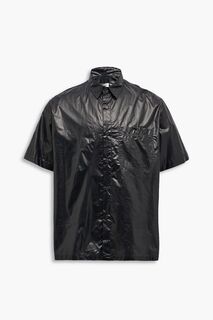 Рубашка Garry из хлопка с покрытием ISABEL MARANT, черный