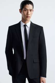 Облегающий галстук из 100% шелка Zara, черный