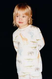 Пижамы для детей/животных Zara, устричный белый