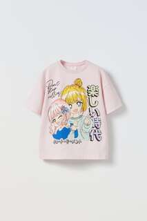 Рубашка на тему аниме Zara, розовый