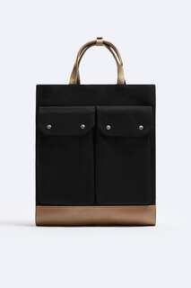 Холщовая сумка Zara, черный