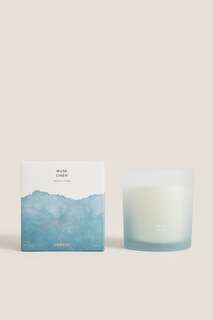 (350 г) ароматическая свеча мускусная льняная Zara, голубой