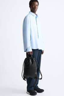 Рюкзак со сборками Zara, черный