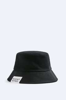Ведро шляпа с этикеткой Zara, черный