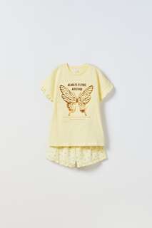 Пижамы с бабочками Zara, желтый