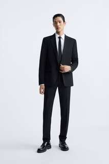 Узкие брюки от костюма Zara, черный