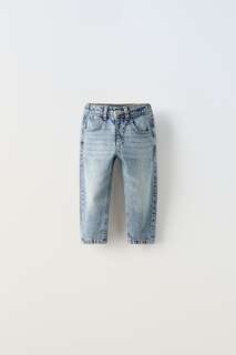 Написанные джинсы Zara, голубой