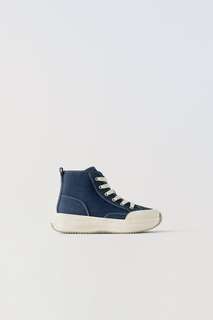 Джинсовые кроссовки high shoes Zara, темно-синий