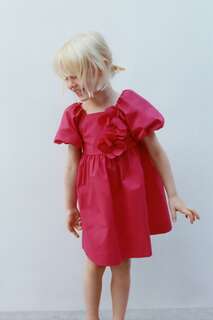 Цветочное платье 3d Zara, красный