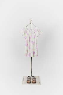 Платье с цветочной текстурой Zara, лиловый