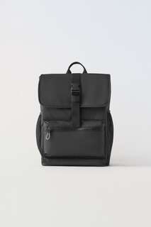 Резиновый рюкзак Zara, черный