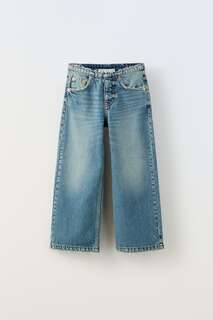 Широкие джинсы Zara, синий