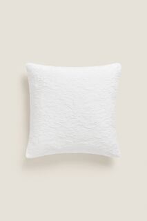 Чехол для подушки с цветочной вышивкой Zara, белый