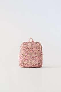Рюкзак с цветочным принтом Zara, розовый