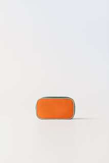 Разноцветная мягкая сумка Zara, оранжевый