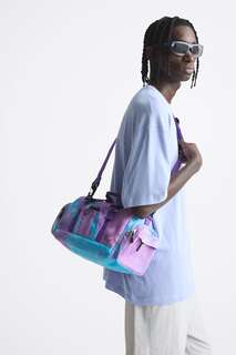 Разноцветная сумка на плечо Zara, разноцветный