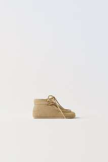 Кожаные туфли дерби Zara, песочно-коричневый