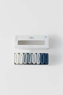 Набор из четырех цветных пар носков Zara, синий мергель