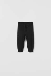 Трикотажные брюки Zara, черный