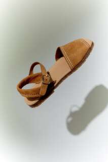 Кожаные сандалии Zara, браун