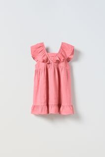 Льняное платье Zara, розовый