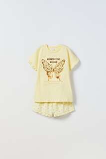 Пижама с бабочками Zara, желтый