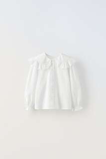 Рубашка из сетчатой ткани в пункт Zara, белый