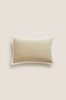 Льняная подушка Zara, коричневый/серо-коричневый