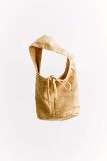 Мини-сумка из денима Zara, песочно-коричневый