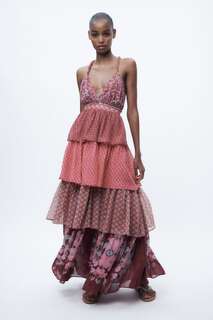Платье с принтом Zara, разноцветный