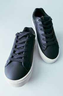 Минимальные кроссовки на шнуровке Zara, темно-синий
