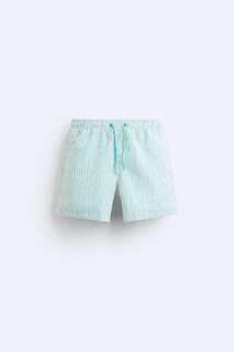 Плавательные шорты в полоску Zara, экрю